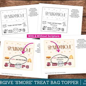 Forgive S'more Gift Bag Topper Tag Printable | Religious Gift Tags ...