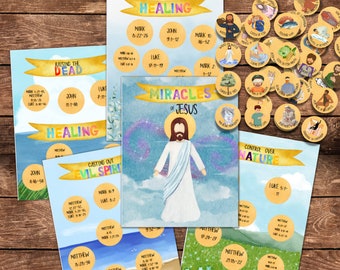 Miracles of Jesus Folder Game | New Testament Bible Activity | Kids Bible Lesson Christian Printable | Come Follow Me Families & LDS Primary