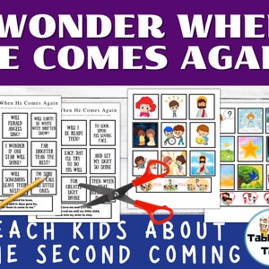 I Wonder When He Comes Again Folder Game | Come Follow Me | Primary Teachers, Primary Lessons, Primary Singing Time, LDS Primary Song