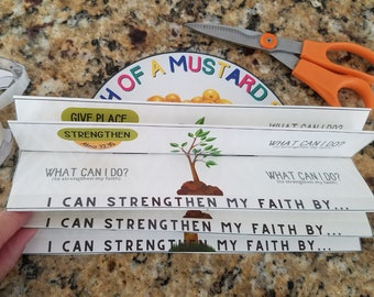 Faith as Mustard Seed Flipbook Craft | Matthew 17 craft | Come Follow Me Families & LDS Primary | Christian Kids Printables