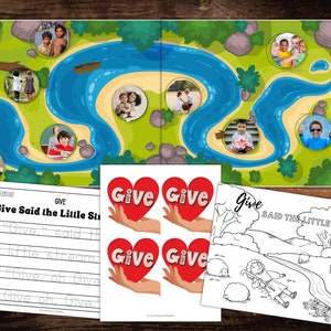 Doing Good Kindness: Board Game, Scripture Trace, Give Heart Figures Kids Bible Lesson Printables LDS Come Follow Me Family Primary image 1