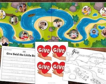 Doing Good Kindness: Board Game, Scripture Trace, Give Heart Figures | Kids Bible Lesson Printables | LDS Come Follow Me Family Primary