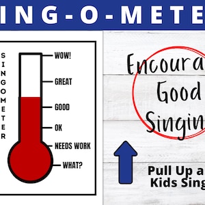 Sing-O-Meter Singing Time Activity Poster (Music Class/Primary Song Visuals, Singing Activity Games, Primary Music, Poster Displays)