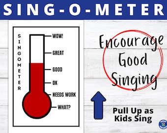 Sing-O-Meter Singing Time Activity Poster (Music Class/Primary Song Visuals, Singing Activity Games, Primary Music, Poster Displays)