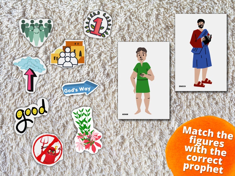 Follow the Prophet Visuals Matching Game lds primary song flipchart, primary music chorister leader, primary song activities Printable image 3