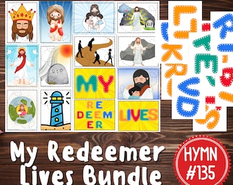 Primary Singing Time: My Redeemer Lives LDS Hymn #135 Activity Bundle | Flipchart, Primary Song Visuals | LDS Primary Songs | LDS Hymns