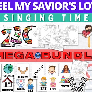I Feel My Savior&#39;s Love BUNDLE: Singing Time Visuals, Activities, Games, Handouts (Music Chorister, Primary Singing Time, LDS Primary Songs)