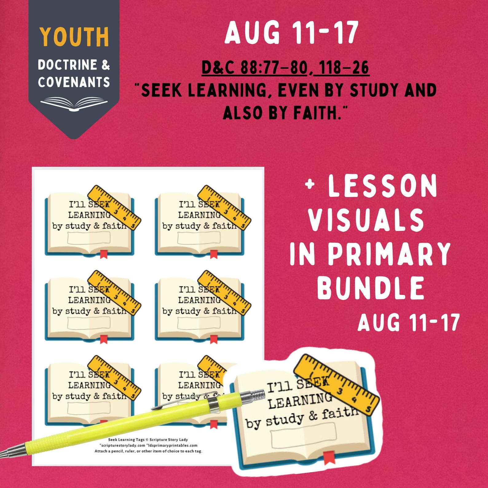 Youth August Monthly Come Follow Me 2025 Bundle, LDS Youth YM YW Sunday ...