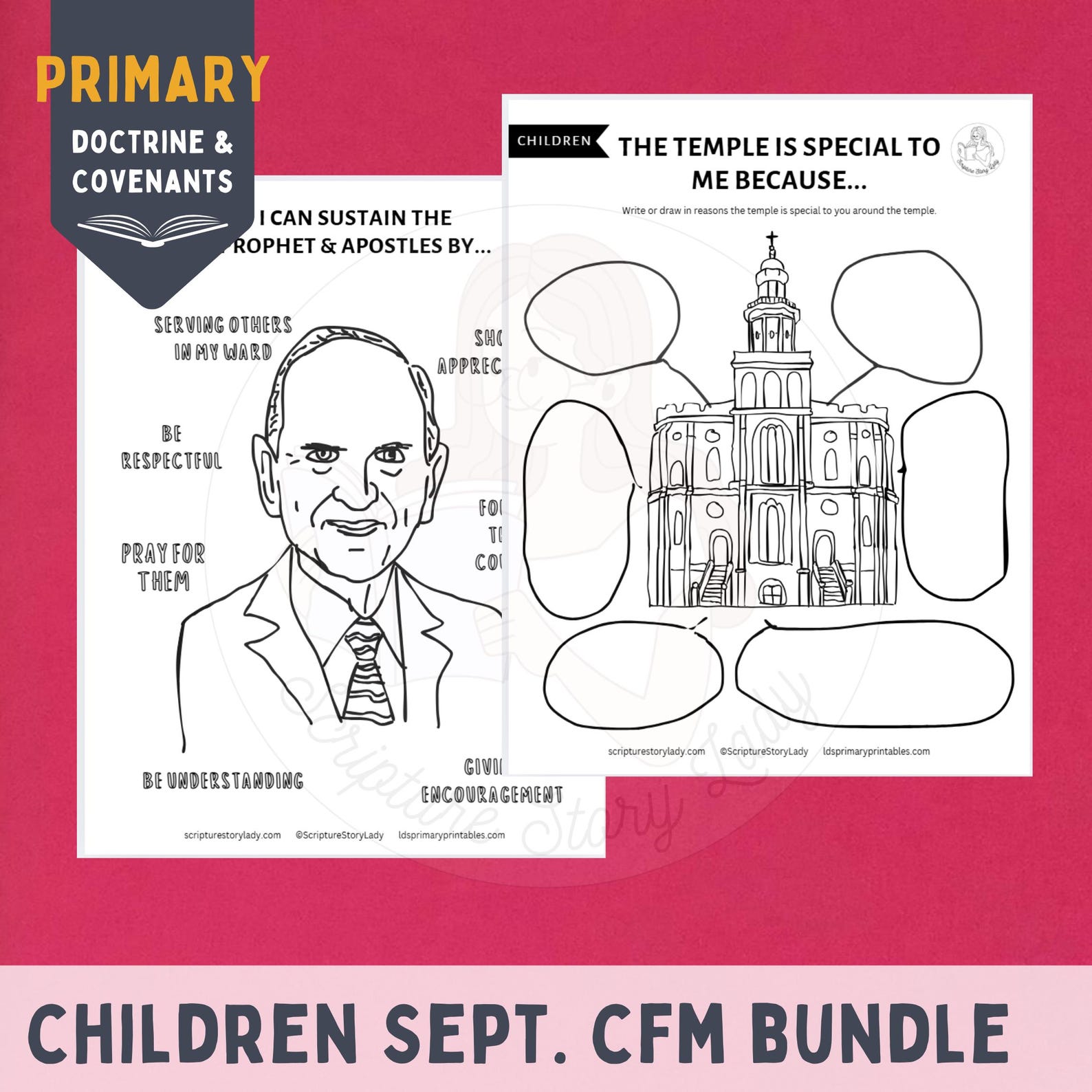 Children Primary September Monthly Come Follow Me 2025 Bundle, 4 Weeks ...