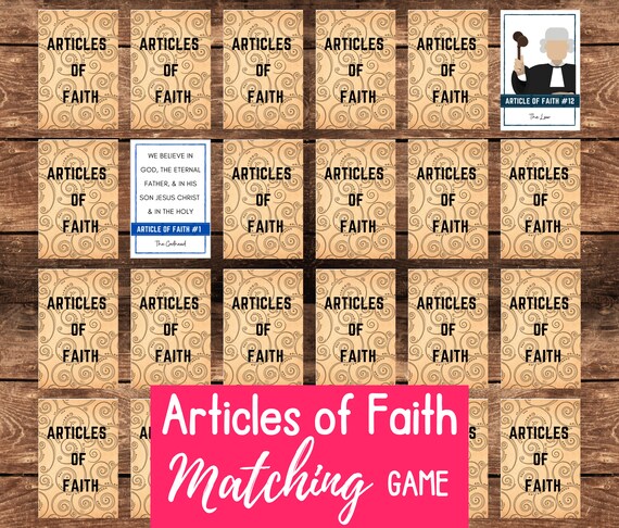 Articles of Faith Flashcards | Matching | Memorization | LDS