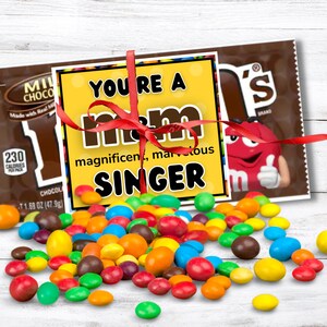 M&M Singer Thank-You or Child of God Gift Tags | Christian Kids Gift | LDS Primary | Primary Program | Choir Group Gift | Singer Gift image 3