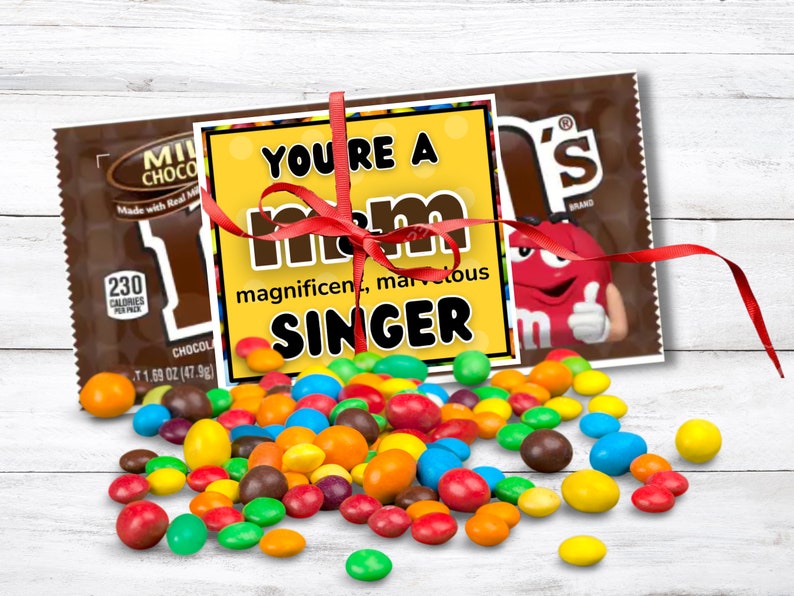 M&M Singer Thank-You or Child of God Gift Tags | Christian Kids Gift | LDS Primary | Primary Program | Choir Group Gift | Singer Gift image 3