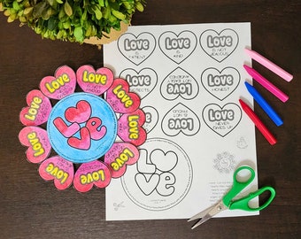 1 Cor 13:4-7 Love Charity Wreath & Coloring Pg Kids Bible Printable Craft - coloring water color, Bible-Sunday School - love is patient kind