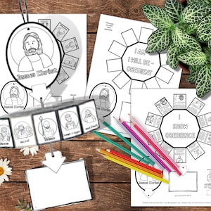 Obedience Kids Bible Activity Bundle | Scripture Figures Card Match ...