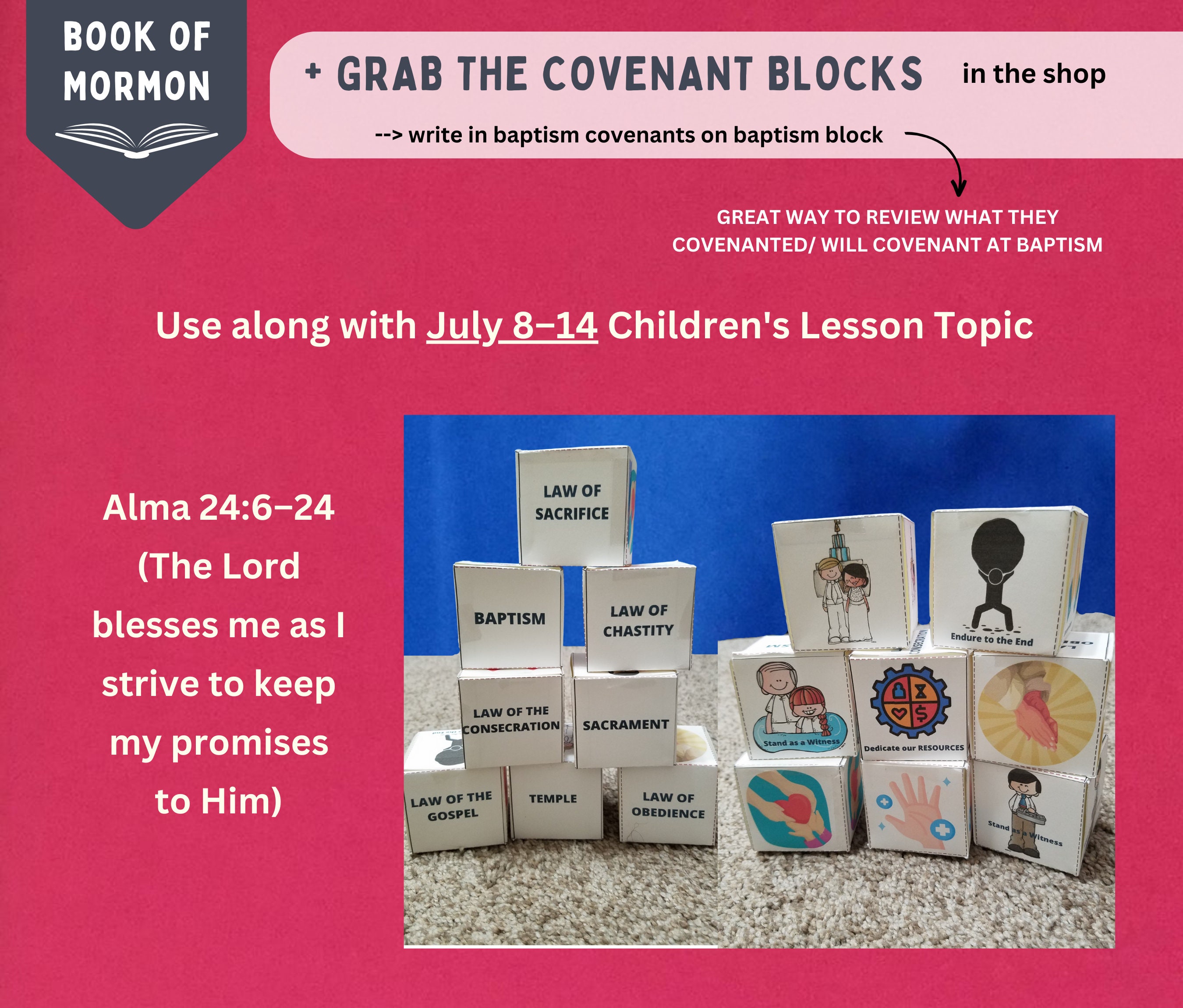 July Come Follow Me 2024 Book of Mormon Bundle Alma 1735 Etsy