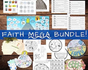 LDS Faith Mega Bundle: Folder Game, Fruits of Faith, Mustard Seed Flipbook, Scripture Trace, Faith Wheel, Faith Scripture Stories, Mobile