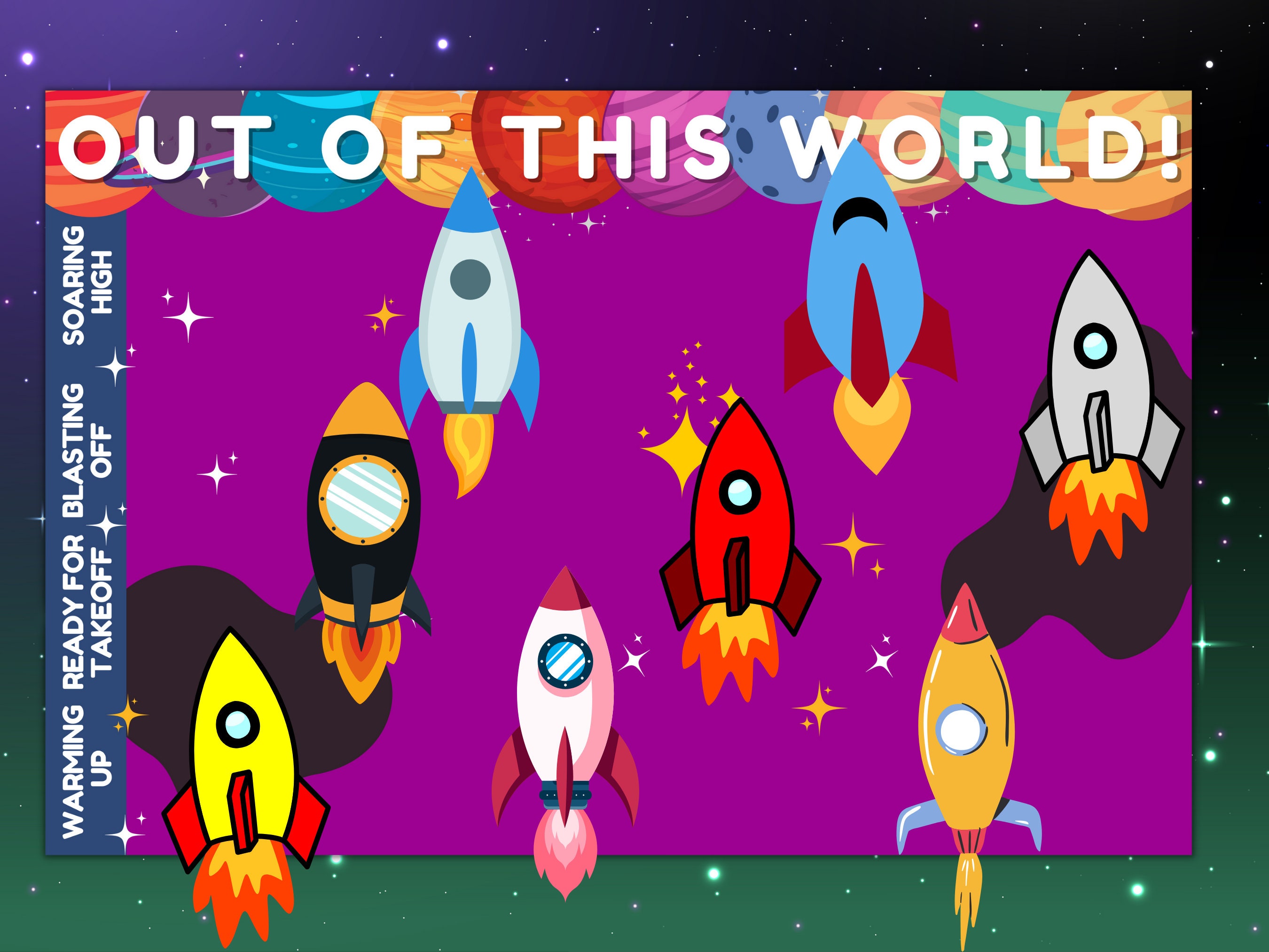 Primary Program or Song Review SPACE Bulletin Board Poster Display