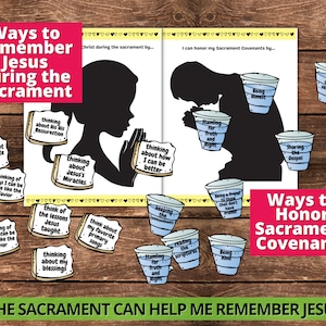 Juego de la carpeta sacramental SUD: Convenios sacramentales Recordando a Jesús, Ven, sígueme, Primaria Niños y Jóvenes SUD, oración del sábado, sacramento
