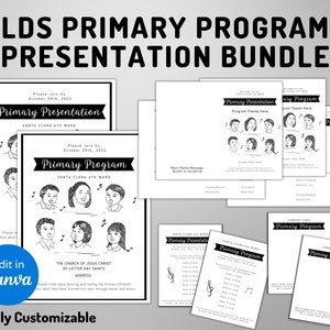Può includere: Un set di modelli di programma stampabili in bianco e nero personalizzabili per una presentazione della scuola primaria. I modelli presentano un tema musicale con bambini che cantano e note musicali. Il testo sui modelli recita "Presentazione primaria" e "Programma primario".
