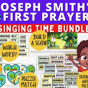 Joseph Smith's First Prayer Primary Singing Time Game Bundle LDS Hymn, Primary Song Activities, Primary Music Leader, Come Follow Me image 1