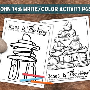 Jesus is the Way Bible Bundle - Folder Game, Coloring/writing Pgs ...