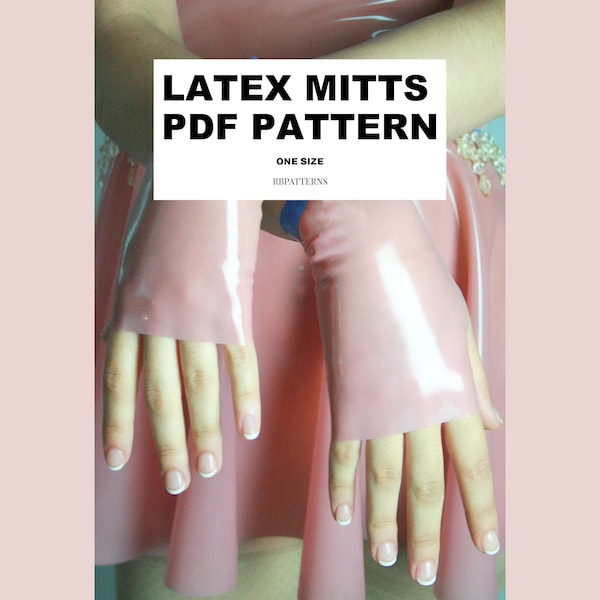 Latex Mitts Pattern | Latex Gloves Pattern | Latex Patterns | Making Latex Clothing | DIY Latex | Instant Download | Latex Sewing Pattern