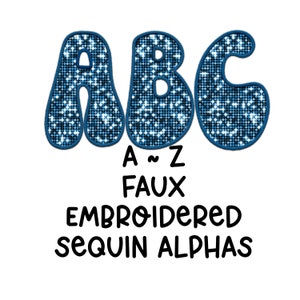Doodles alfa bordados lantejoulas retros azuis de <br> Entrega Rápida? Doodles para PNGs | Conjunto de Doodle Alfa | Letras do alfabeto | Desenhos bordados falsos