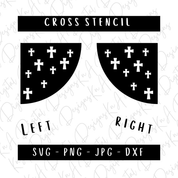Cross Bleach Stencil SVG Easter Sleeve Stencil Template | Etsy