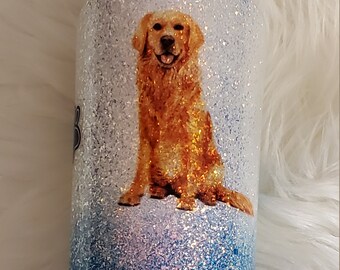 Custom Ombre Glittered Tumbler