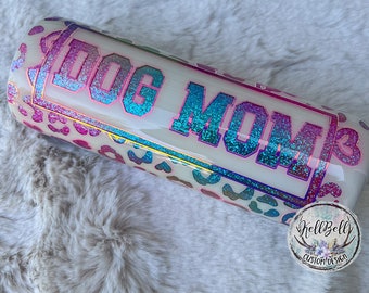 Dog Mom Peek a Boo leopard Tumbler