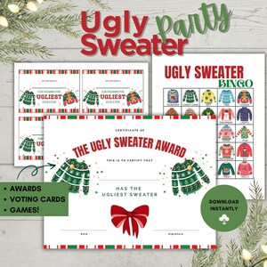 Ugly Sweater Party Pack - INSTANT DOWNLOAD - PRINTABLE
