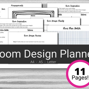 Room Design Planner - Home Improvement - Interior Design - INSTANT DOWNLOAD!