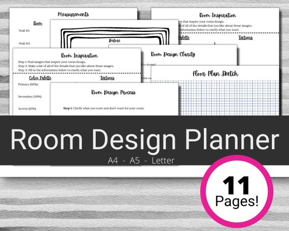 Room Design Planner - Home Improvement - Interior Design - INSTANT DOWNLOAD!