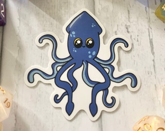 Baby Kraken vinyl sticker // Monster D&D sticker