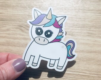 Cute Unicorn vinyl sticker // unicorn sticker