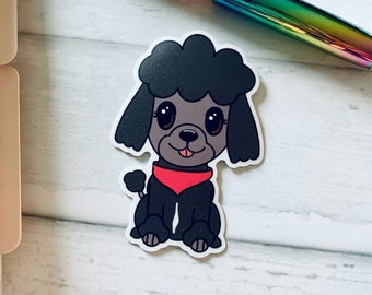 Poodle vinyl sticker // Pet dog sticker