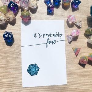 It's Proposal Fine, Nat 1 Dungeons and Dragons Postkarte (4er-Set) // It's Promuted Fine Mini Kunstdruck (4er-Set)
