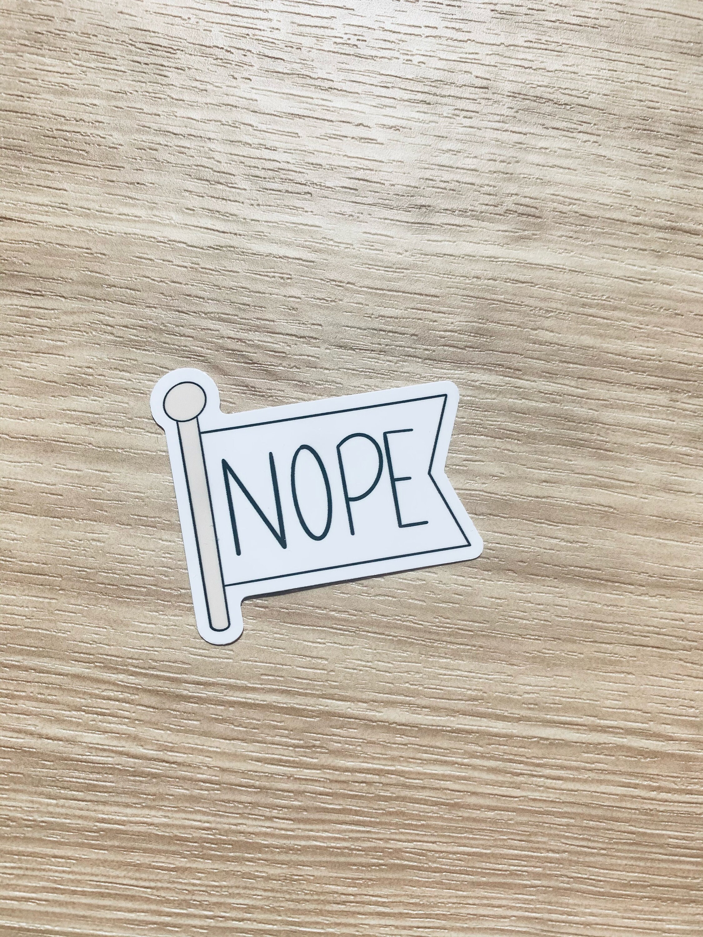 Nope Flag Vinyl Sticker // Cute Nope Flag Sticker Etsy UK