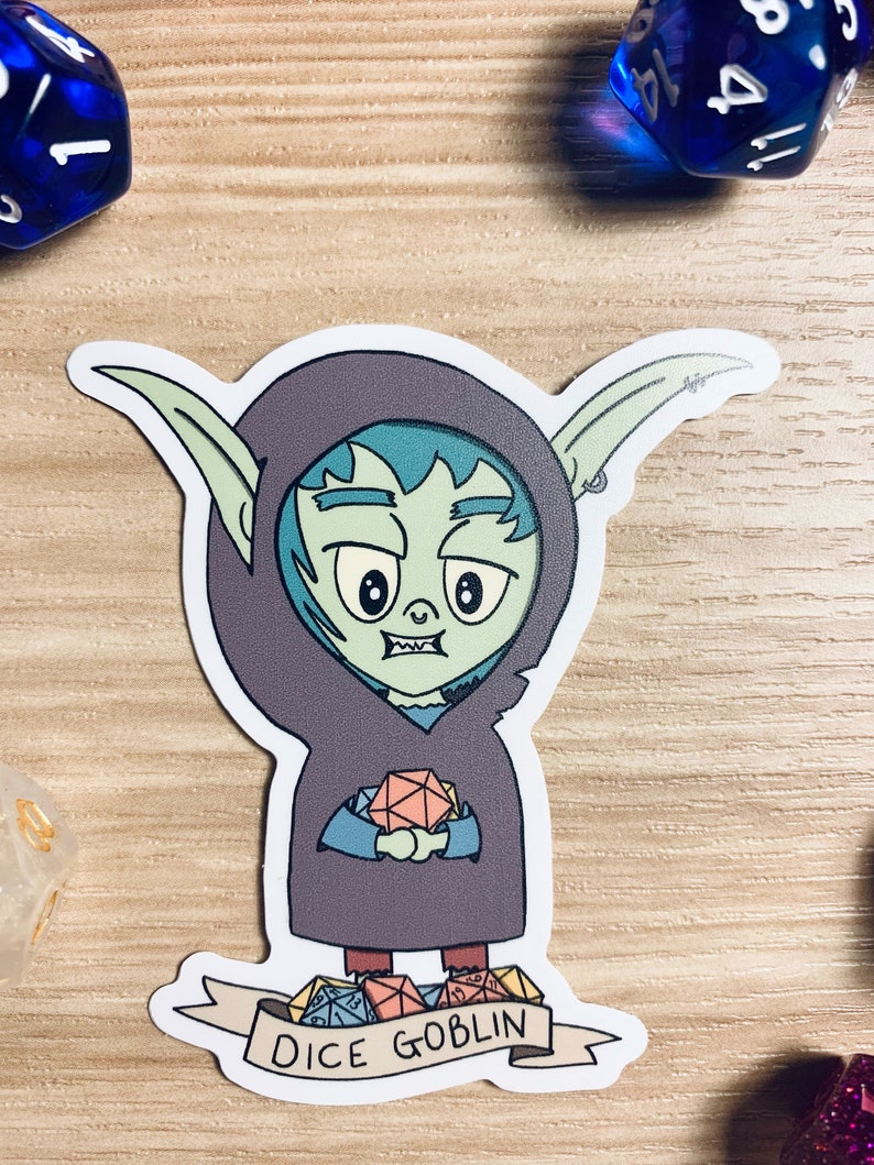 Dice Goblin Vinyl Sticker // Dnd Sticker Etsy