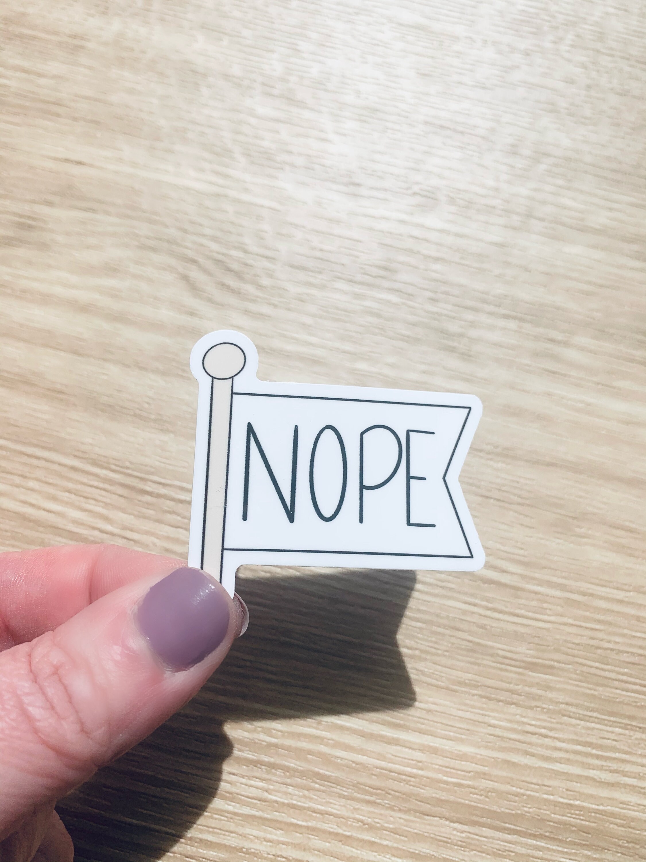 Nope Flag Vinyl Sticker // Cute Nope Flag Sticker Etsy UK