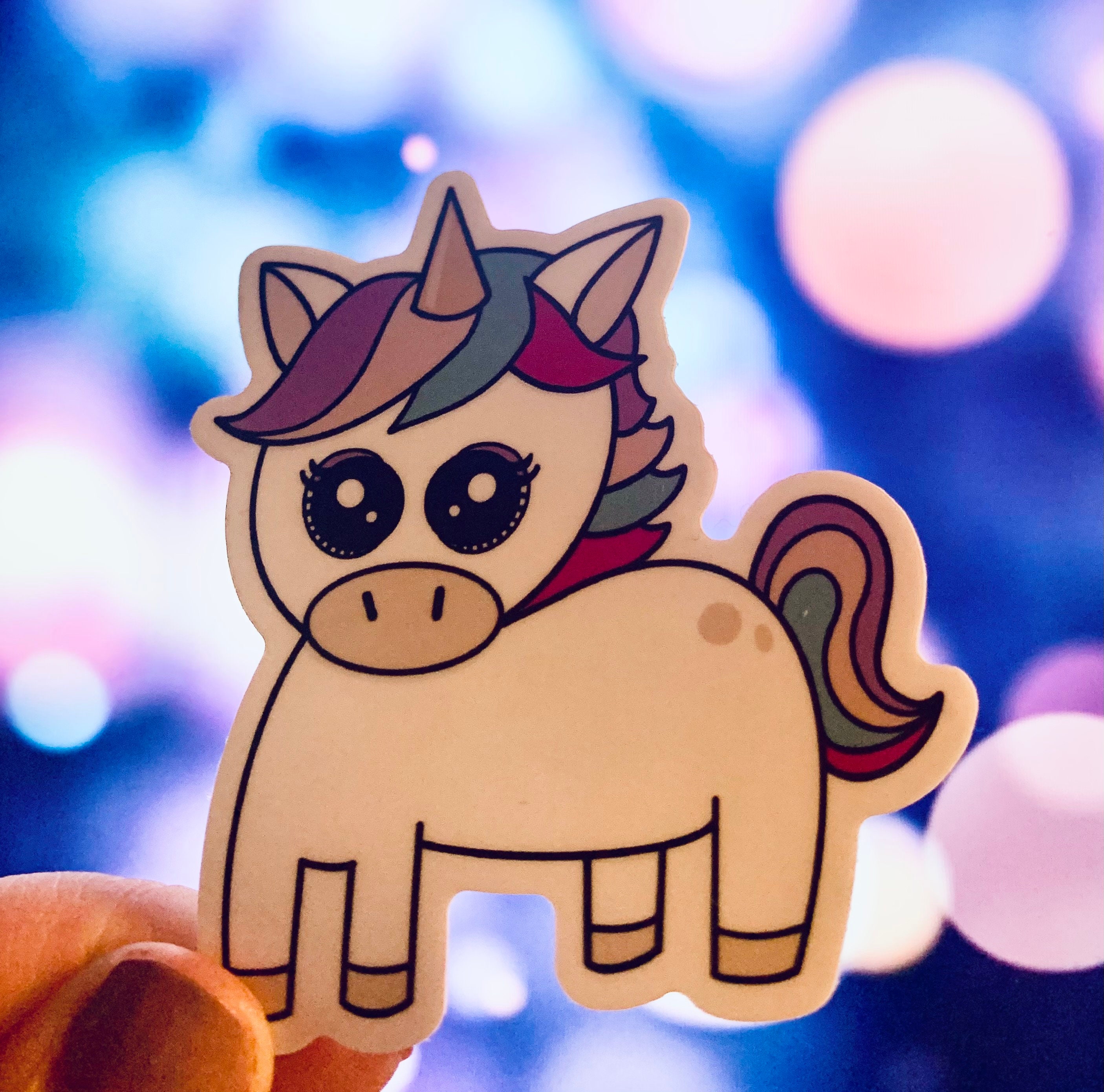 Cute Unicorn Vinyl Sticker // Unicorn Sticker Etsy