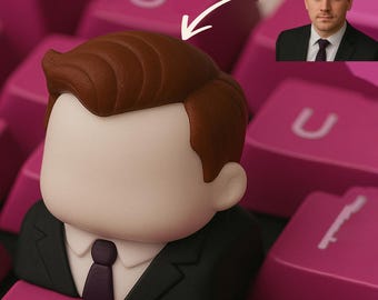 Tecla con retrato personalizado, tecla personalizada con foto, tecla personalizada con tu cara, tecla artesanal, regalo de cumpleaños, regalo personalizado