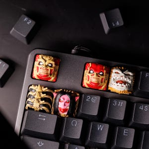 Teclas de anime, Teclas de anime, Teclas artesanales personalizadas hechas a mano para teclado mecánico, Cherry MX, Regalo para él y para ella