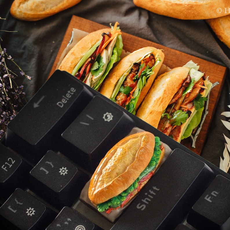 Fast Food Artisan Keycap, Cute Artisan Keycap, Toast Food Bread 1.5U ...