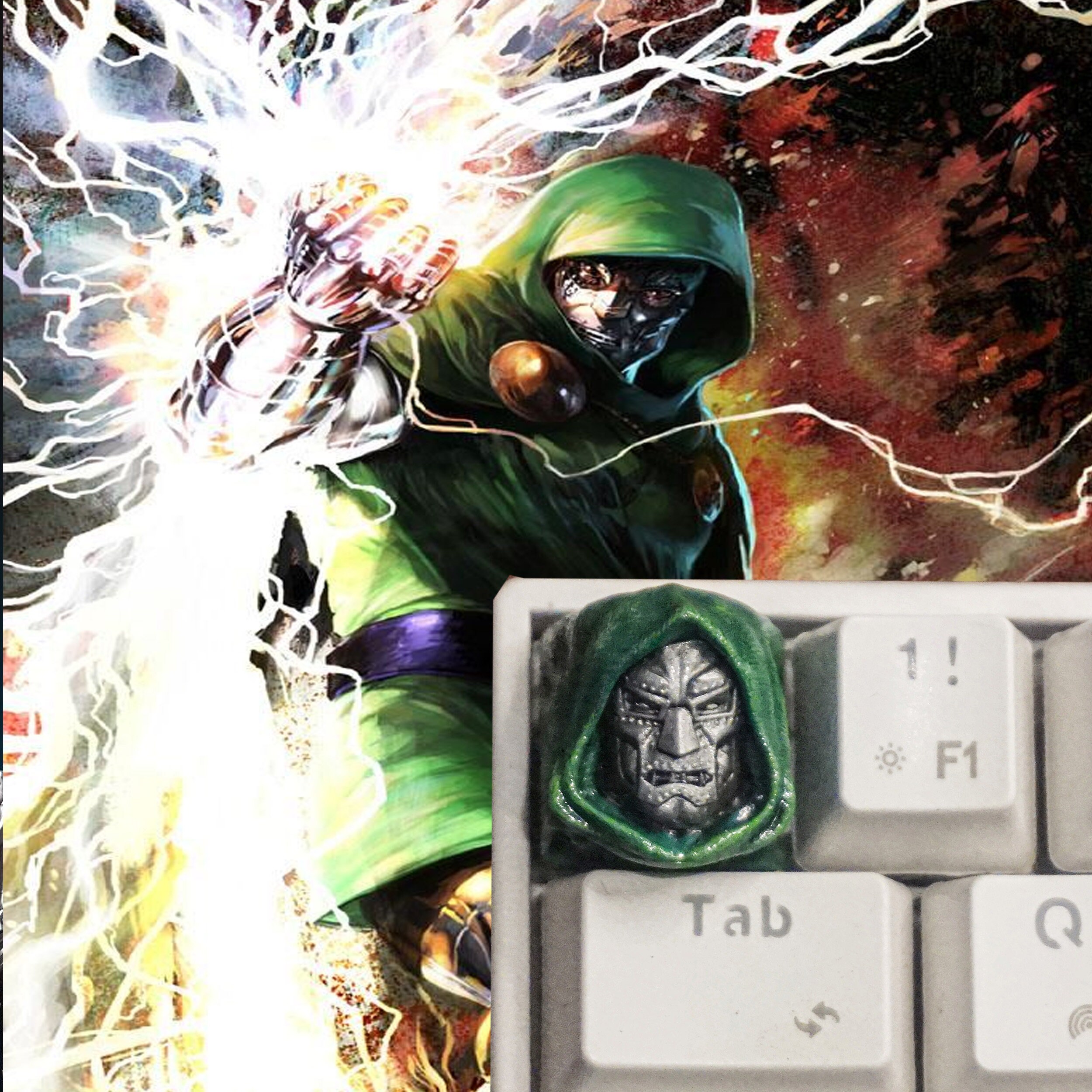 Doom Key Cap Victor Von Doom Artisan Keycap| Marvel Dr. Victor Resin Keycap| Dr ...