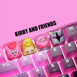 Porte-clés Kirby et ses amis, Porte-clés personnalisés faits main, Cherry MX, Porte-clés mignons, Cadeau pour lui et elle, Porte-clés ESC