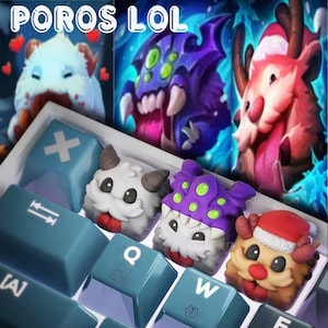 キーボード Poro Key Cap - League of Legends League of Legends 'Poro' Artisan Keycaps – Finalkey