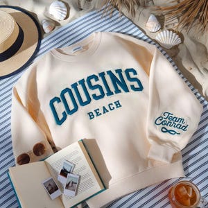 Cousins Beach Embroidery Sweatshirt, TSITP Shirt, Book Lover Gift, Team Conrad Shirt, TSITP Merch, Book Lover Gift, Summer Gift,Gift For Her