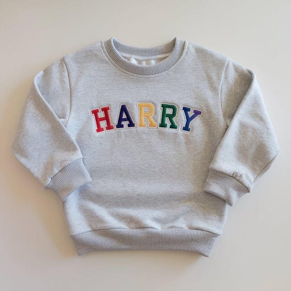 Custom Name Baby Sweatshirt, Personalized Embroidered Toddler Shirt, Baby Shower Gift, Name Shirt for Kids, Birthday gift