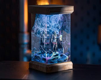 Darth Vader Starwars Lamp, Starwars Epoxy Resin Lamp, Custom Epoxy Resin Lamp, Diorama Resin Lamp, Christmast Gift, Gift for Him